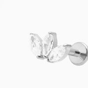 VEYRA PIERCING TITANIO WHITE - SILVER - WATERPROOF
