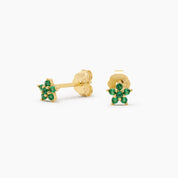 ARETES FLOWER - GREEN PLATA925