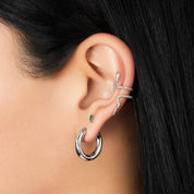 SNAKE EAR CUFF SILVER