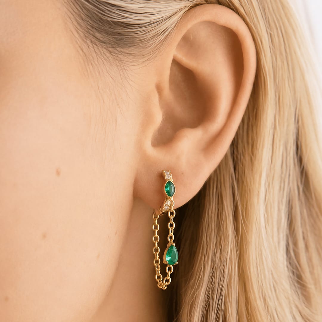 ARGOLLAS ARETES ZAZA VERDE - WATERPROOF