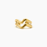ZIG ZAG EAR CUFF GOLD - WATERPROOF