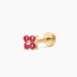 ZOE ROJO CORAL PIERCING TITANIO - GOLD - WATERPROOF