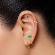 DAMLA PIERCING TITANIO - ESMERALDA - WATERPROOF