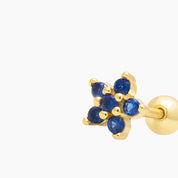 FLOR PIERCING AZUL - PLATA925