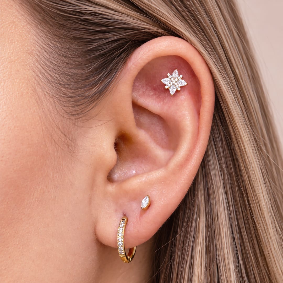 POLAR PIERCING TITANIO - GOLD - WATERPROOF