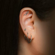 DAMLA PIERCING TITANIO - ESMERALDA SILVER - WATERPROOF