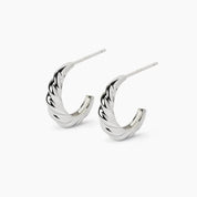 CROISSANT HOOPS - SILVER PLATA925