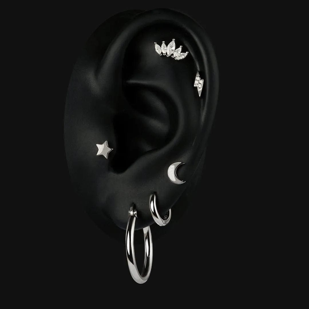 MOON PIERCING - SILVER PLATA925