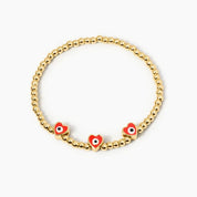 PULSERA CORAZON TURCO - RED