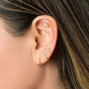 MOON PIERCING - GOLD PLATA925