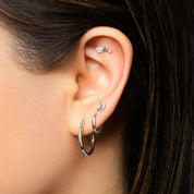 MOON PIERCING - SILVER PLATA925